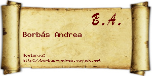 Borbás Andrea névjegykártya